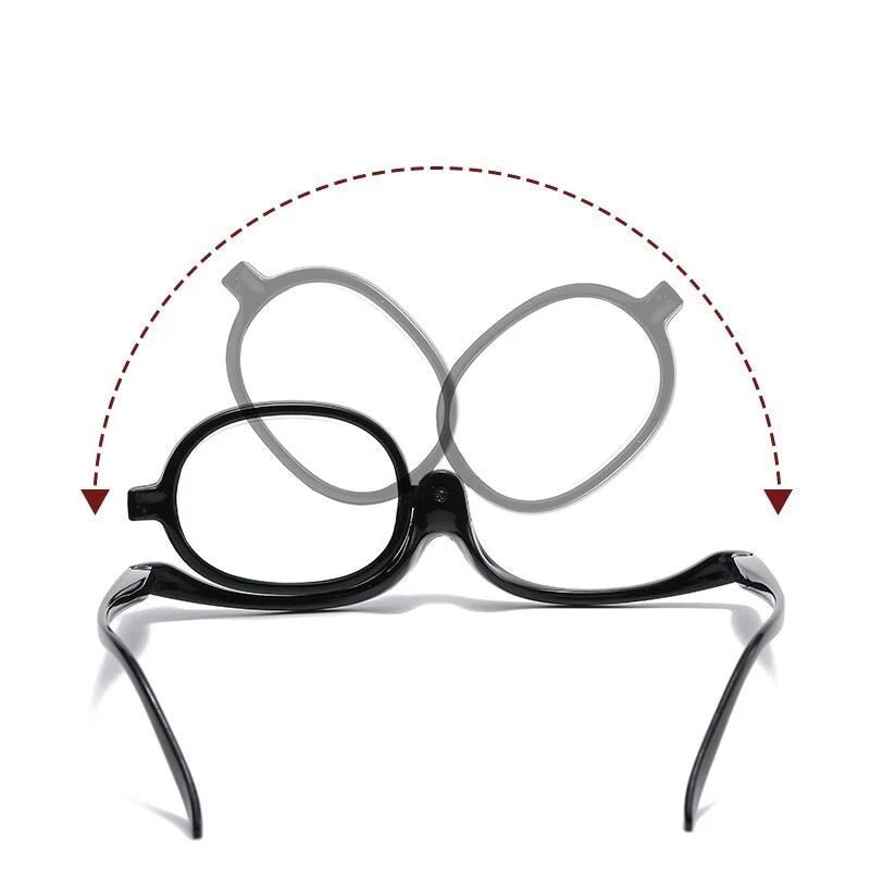 משקפי ראייה מגנטיות לאיפור | Rotating Makeup Reading Glasses | אוזו - שופ